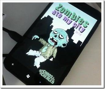 Zombies Ate My City running on an HTC Titan