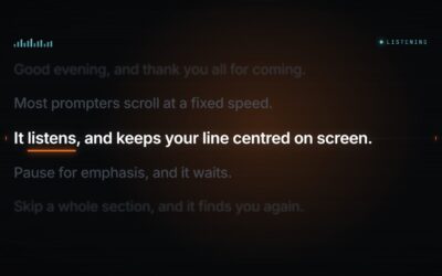 Introducing Onwords, the teleprompter that follows your voice